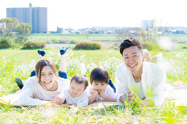 公園の家族